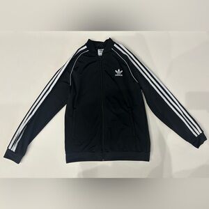 Adidas Kids Black and White Track Jacket